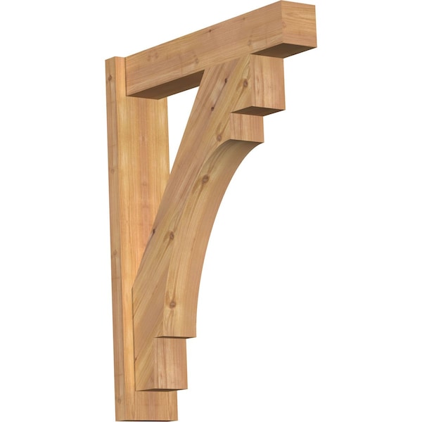 Ekena Millwork Merced Block Smooth Outlooker, Western Red Cedar, 5 1/2"W x 24"D x 32"H OUT06X24X32MRC05SWR - main